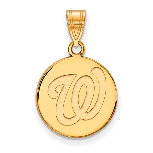 14ky MLB  Washington Nationals Medium Disc Pendant
