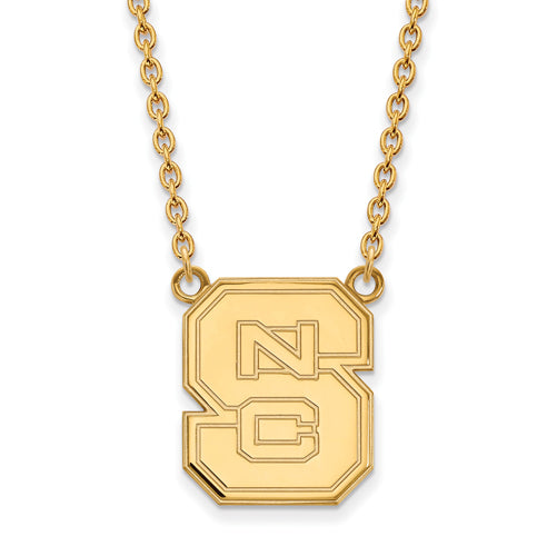 14ky North Carolina State University Large Pendant w/Necklace