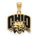 SS w/GP Ohio University Medium Enamel Logo Pendant
