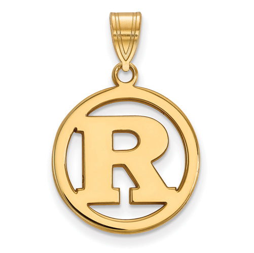 SS w/GP Rutgers Med Pendant in Circle