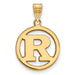 SS w/GP Rutgers Med Pendant in Circle
