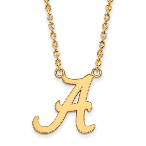 10ky University of Alabama Large A Pendant w/Necklace