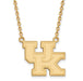 SS w/GP University of Kentucky Large UK Pendant w/Necklace