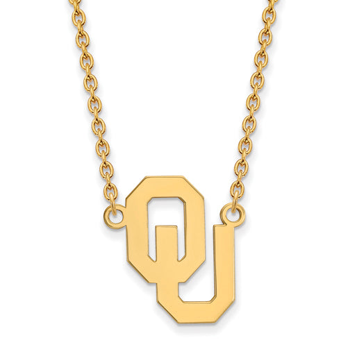 SS w/GP Oklahoma Large Pendant w/Necklace