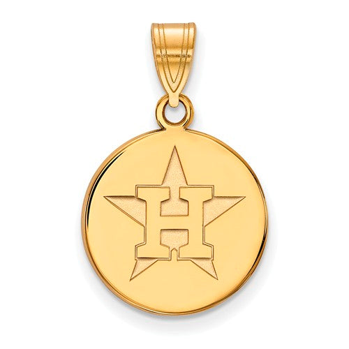 14ky MLB  Houston Astros Medium Disc Alternate Logo Pendant