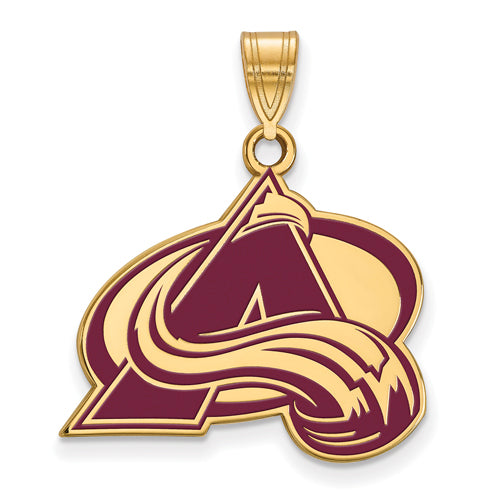 SS w/GP NHL Colorado Avalanche Large Enamel Pendant