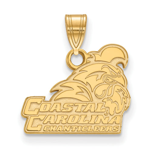 SS w/GP Coastal Carolina University Small "Chanticleer" Logo Pendant