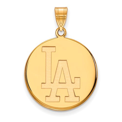 14ky MLB  Los Angeles Dodgers Large Disc Pendant