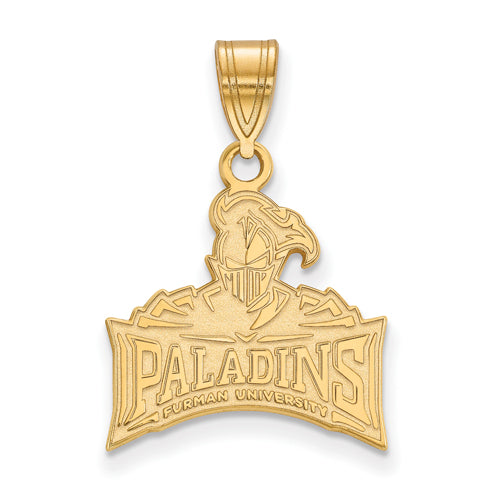 SS w/GP Paladins Logo Furman University Medium Pendant