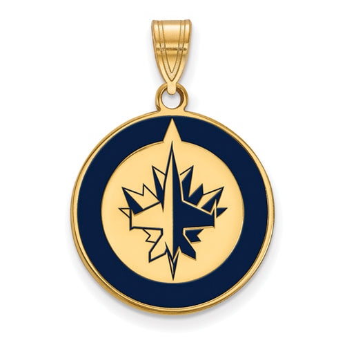 SS w/GP NHL Winnipeg Jets Large Enamel Pendant