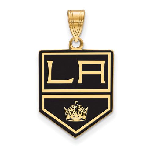 SS w/GP NHL Los Angeles Kings Large Enamel Pendant