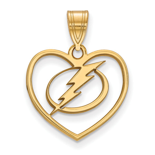 SS w/GP NHL Tampa Bay Lightning Pendant in Heart