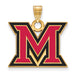 SS w/GP Miami University Large Enamel Logo Pendant