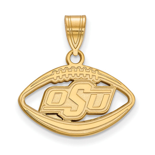 SS w/GP Oklahoma State University Pendant in Football