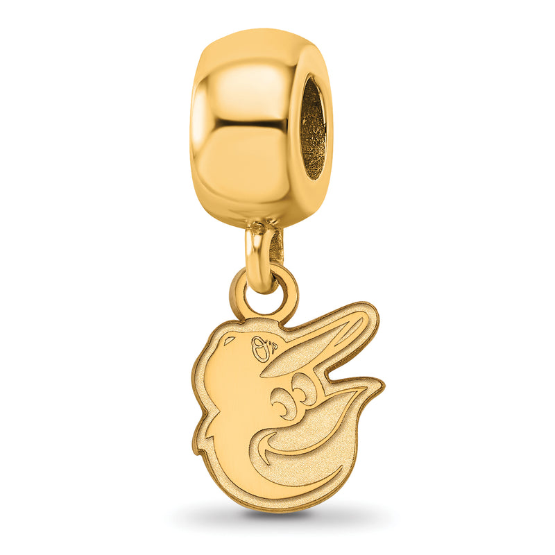 SS w/GP MLB LogoArt Baltimore Orioles Extra Small Dangle Bead