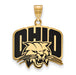 SS w/GP Ohio University Large Enamel Logo Pendant