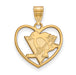 SS w/GP NHL Pittsburgh Penguins Pendant in Heart