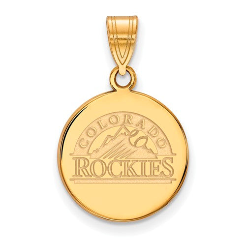 14ky MLB  Colorado Rockies Medium Disc Alternate Logo Pendant