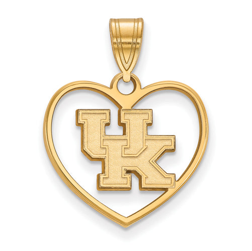 SS w/GP University of Kentucky U-K Pendant in Heart