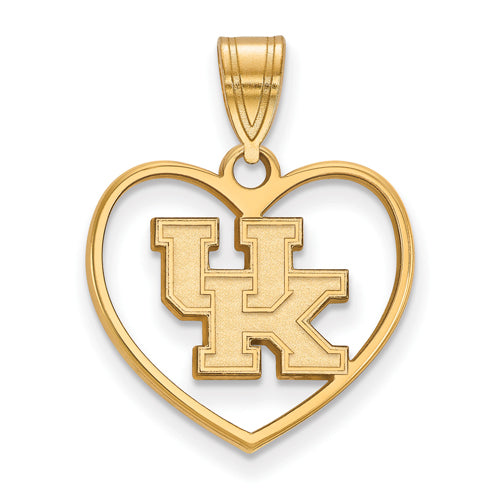 SS w/GP University of Kentucky Pendant in Heart