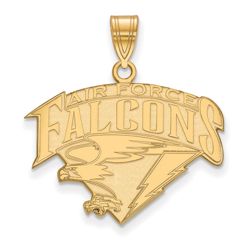 SS w/GP US Air Force Academy Large FALCONS Pendant
