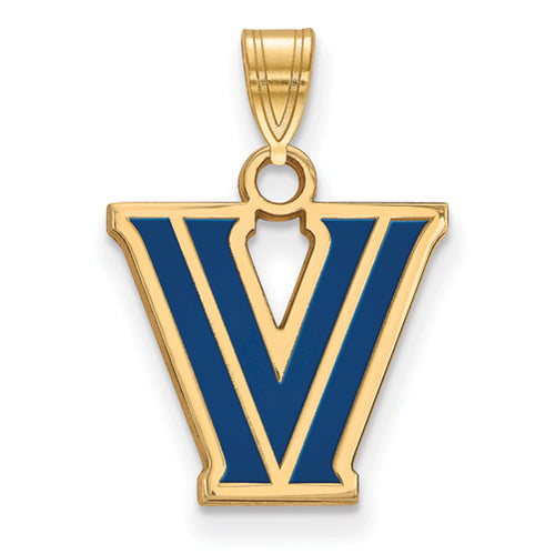 SS w/GP Villanova University Small Enamel Pendant