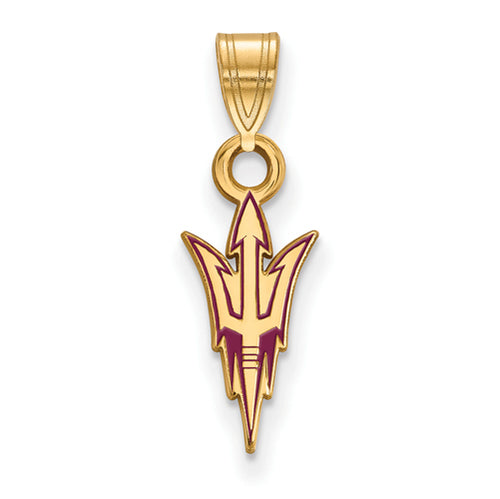 SS w/GP Arizona State University Small Enamel Pendant