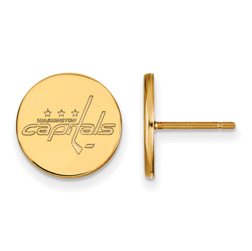 SS w/GP NHL Washington Capitals Small Disc Earrings