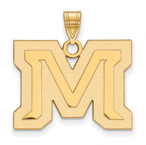 SS w/GP Montana State University Large M Pendant