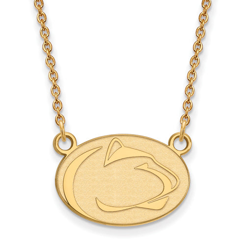 14ky Penn State University Small Nittany Lion Pendant w/Necklace