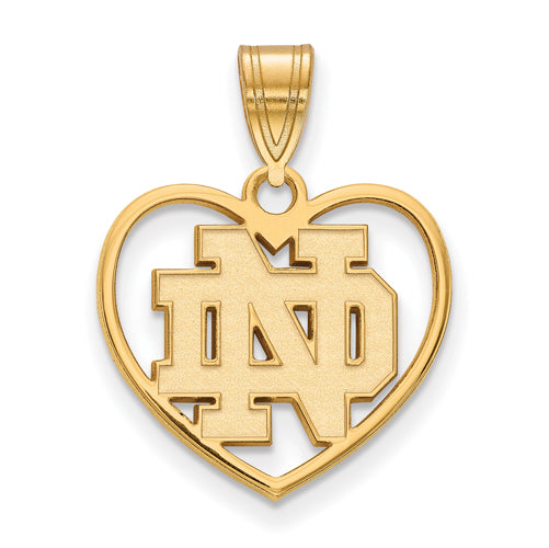 SS GP University of Notre Dame Pendant in Heart