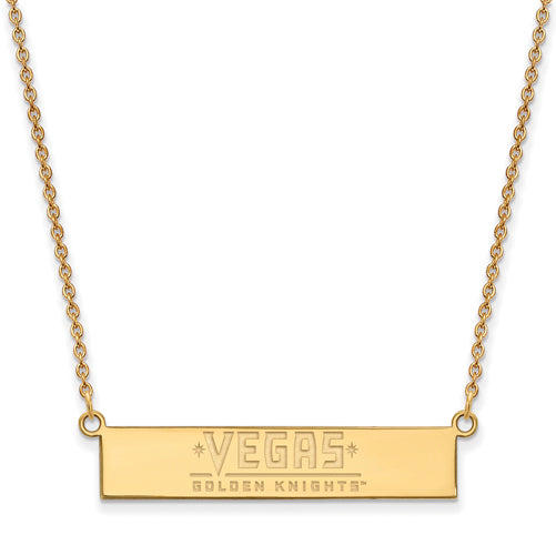 GP Sterling Silver Vegas Golden Knights Small Bar Necklace