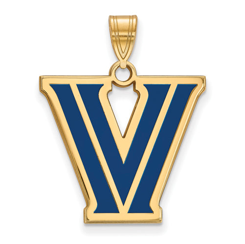 SS w/GP Villanova University Large Enamel Pendant