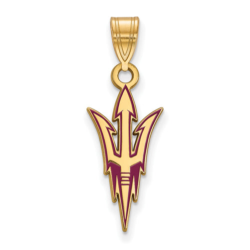 SS w/GP Arizona State University Large Enamel Pendant