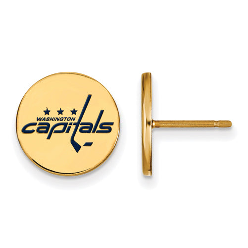 SS w/GP NHL Washington Capitals Small Enl Disc Earring