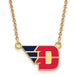 SS w/GP U of Dayton Small Enamel Pendant w/necklace