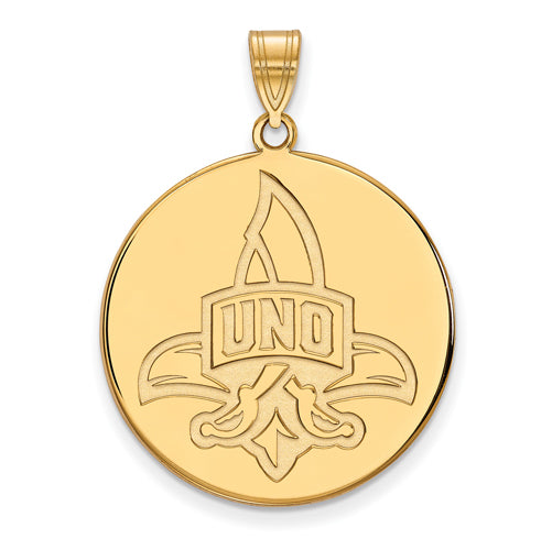 SS w/GP University of New Orleans XL Disc Logo with UNO Pendant