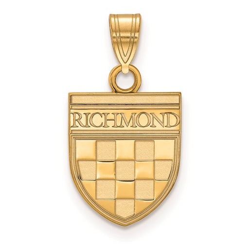Gold Plated University of Richmond Small Shield Pendant
