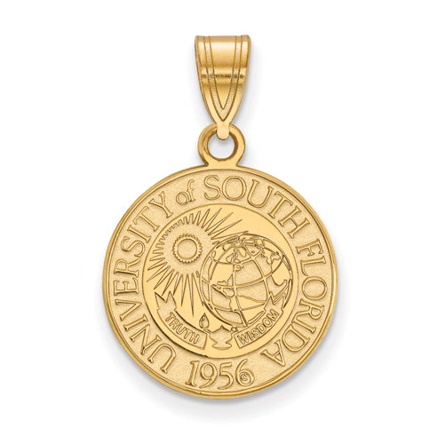 SS w/GP University of South Florida Medium Crest Pendant