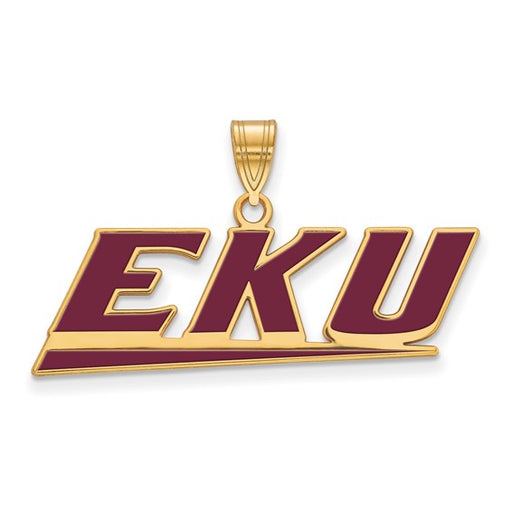 SS w/GP Eastern Kentucky University E-K-U Large Enameled Pendant