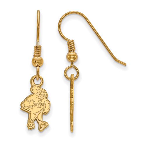 SS w/GP Iowa State University Small Dangle Earrings