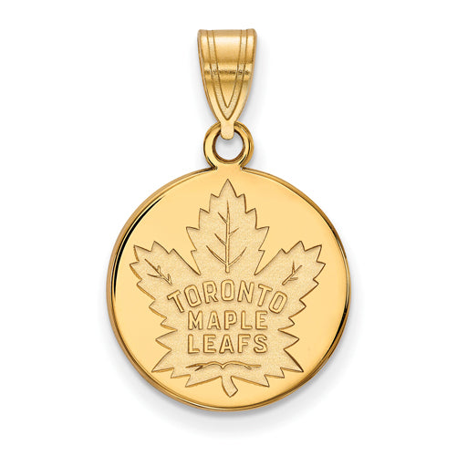 14ky NHL Toronto Maple Leafs Medium Disc Pendant