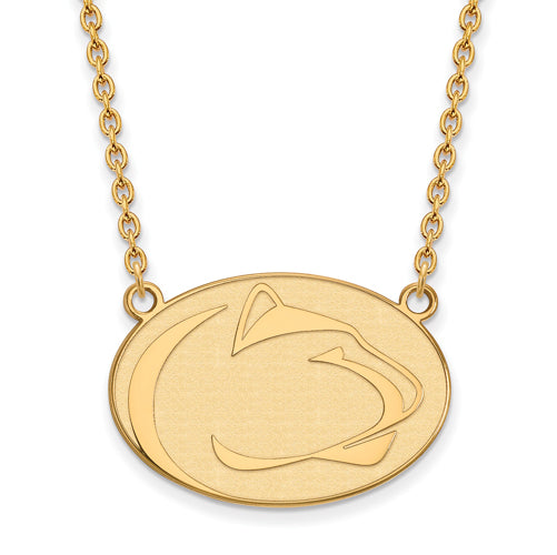 14ky Penn State University Large Nittany Lion Pendant w/Necklace