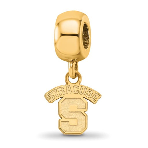Sterling Silver Gold-plated LogoArt Syracuse University Extra Small Dangle Bead Charm