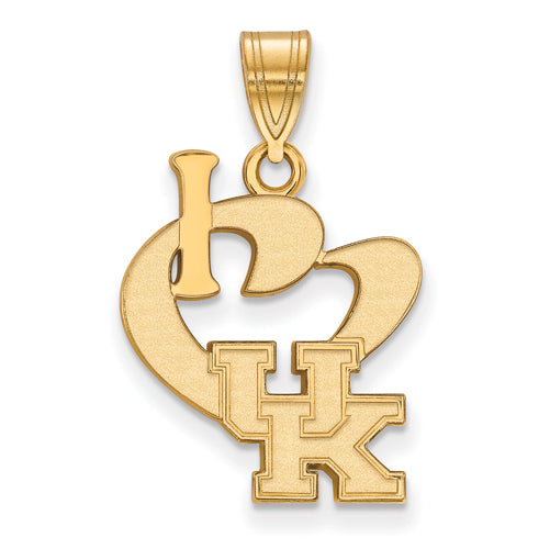 SS w/GP University of Kentucky Large I Love Logo Pendant