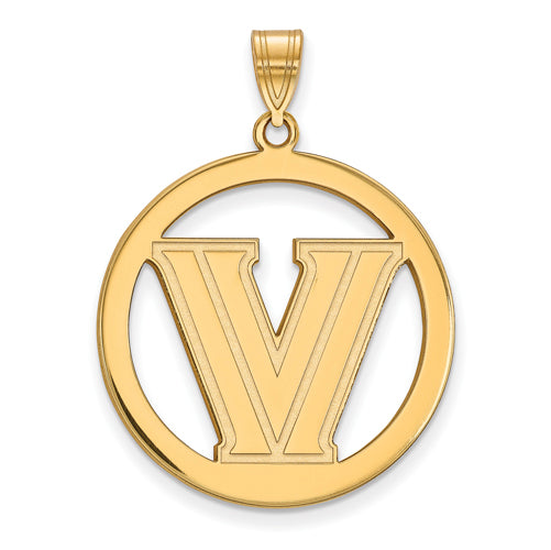 SS w/GP Villanova University L Pendant in Circle
