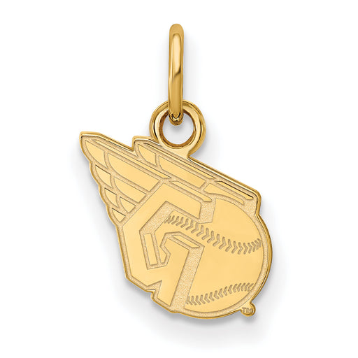 10k Gold MLB LogoArt Cleveland Guardians Logo Extra Small Pendant