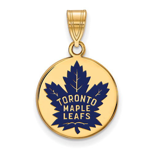 SS w/GP NHL Toronto Maple Leafs Med Enl Disc Pendant