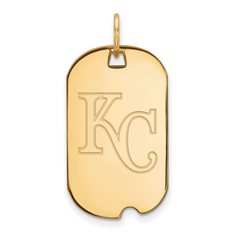 SS w/GP MLB LogoArt Kansas City Royals Letters K-C Small Dog Tag