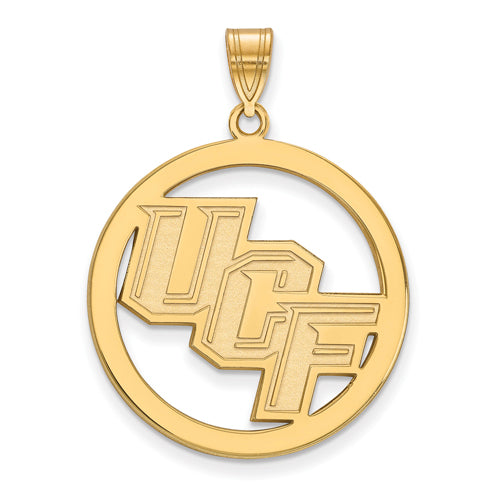 SS w/GP University of Central Florida XL Pendant in Circle